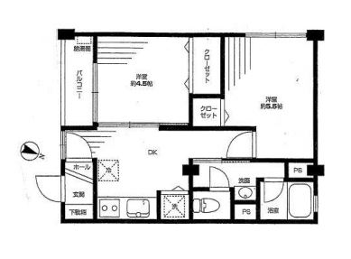 駒沢コーポラス　間取図7Ｆ