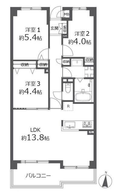 藤和シティコープ桜上水Ⅱ　間取り図