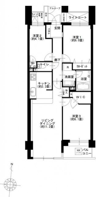 世田谷船橋パーク・ホームズ　間取り図