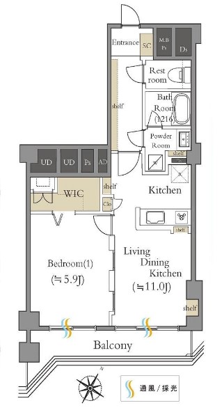 代々木スカイハイツ　間取り図