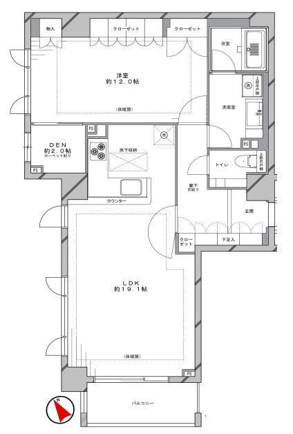 ライオンズマンション南青山グランフォート　間取り図