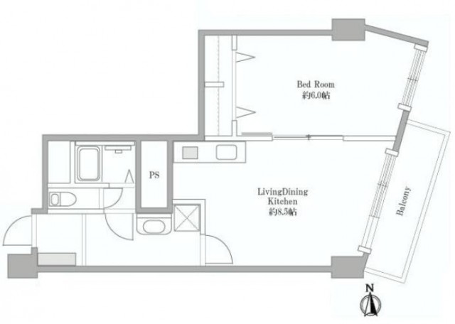 ライオンズマンション駒沢　間取り804