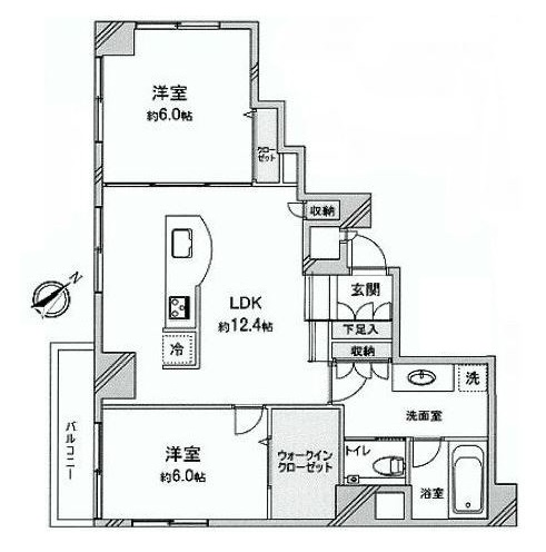 サンビューハイツ千駄ヶ谷　間取図