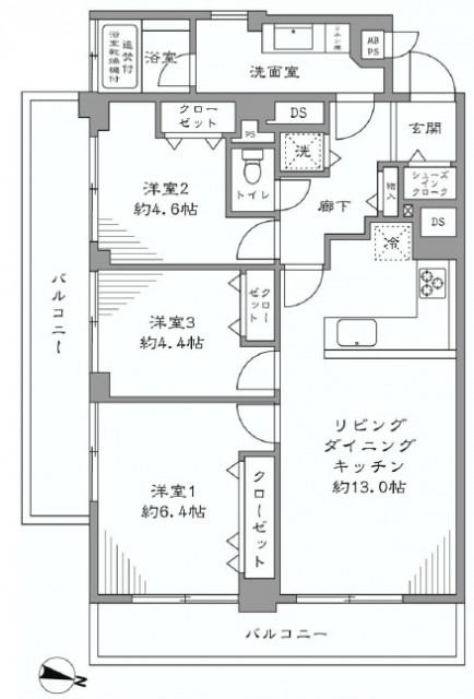 ハイネス中野　図面