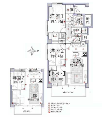 目黒コーポラス　間取り410