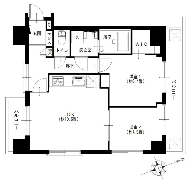 セブンスターマンション第7五反田　間取り図