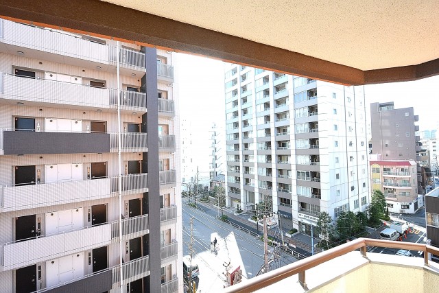 朝日江戸川橋マンション　4.0帖洋室のバルコニー眺望