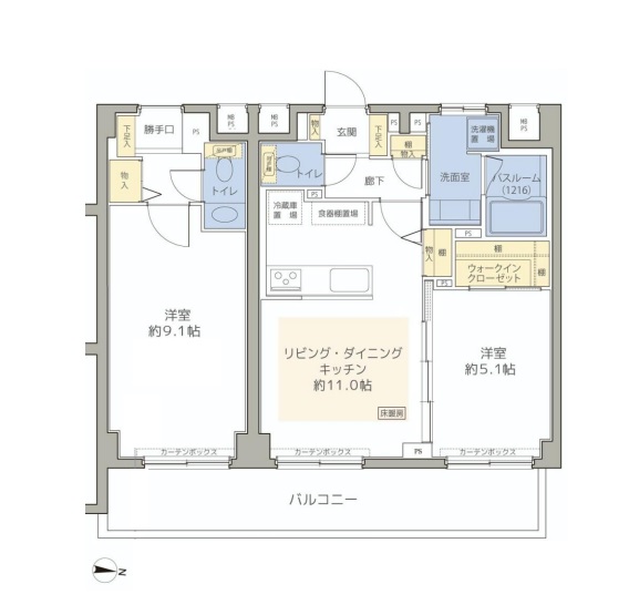 グランドベイス世田谷ガーデン　間取り図