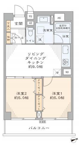 玉川スカイハイツ　間取り