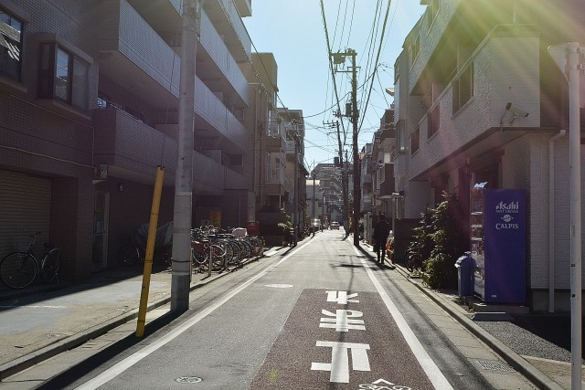 マイキャッスル大井町Ⅱ　エントランス前道路