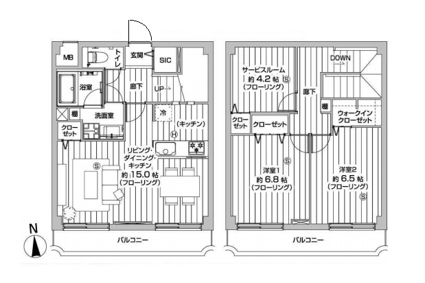 エザンス高井戸　間取り図