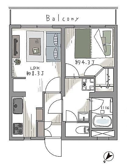 ダイアパレス目黒本町　間取り図