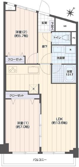 東洋代々木上原コーポ　間取り