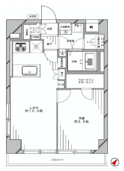 ワコー東日本橋マンション　間取り