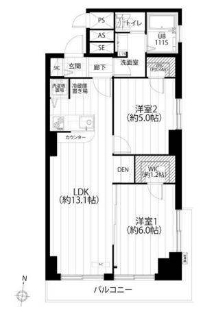 マンション第二明大前　間取り