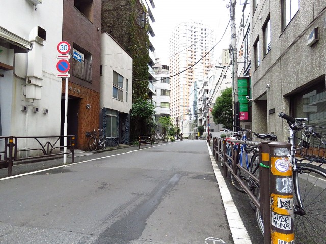 ニューハイツ青山　エントランス前道路