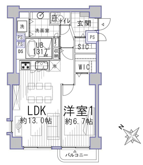 上馬マンション310　間取り図