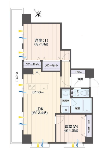 中銀南青山マンシオン202　間取り図