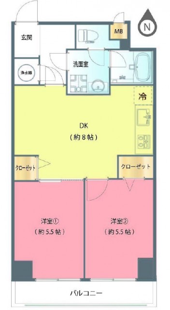 自由が丘第５マンション　間取