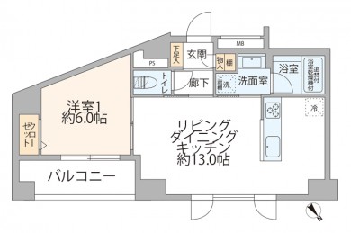 デ・リード日本橋箱崎　間取り図