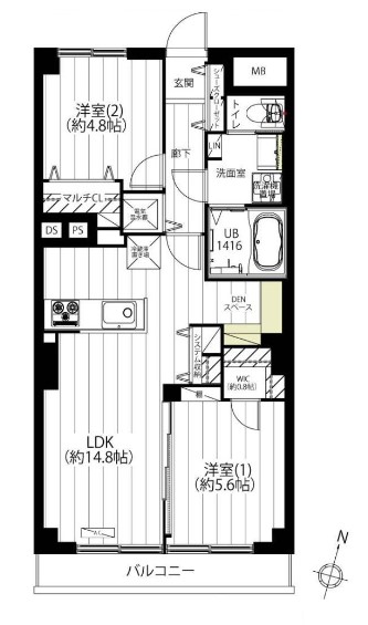 ライオンズマンション護国寺　間取り図