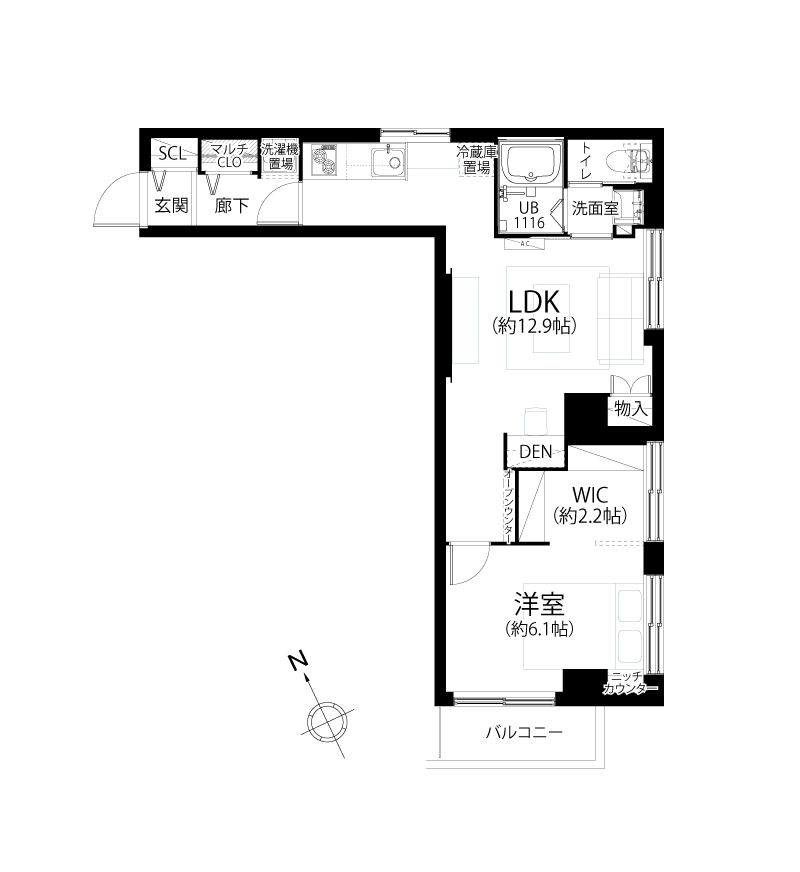 セブンスターマンション西五反田　間取り図