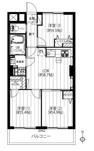 杉並コーポラス　間取り図