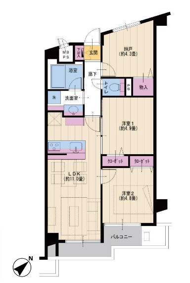 シャンボール小石川　間取り図　