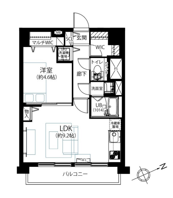 桜上水山森マンション　間取り図