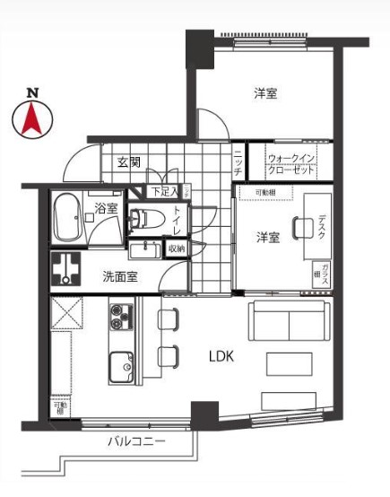 幡ヶ谷コーエイマンション　間取り図