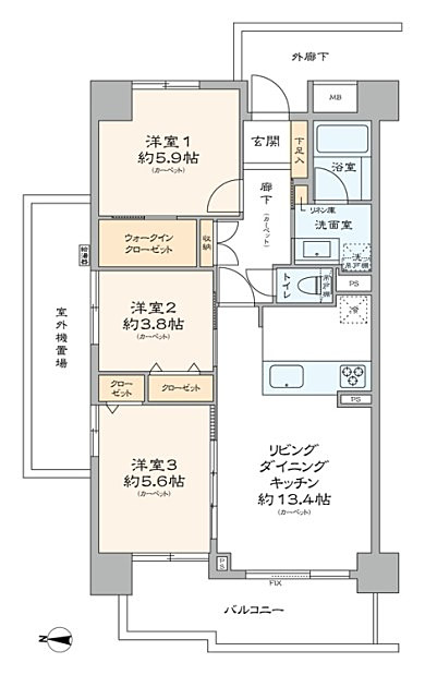 パークハイム中野坂上　間取り図