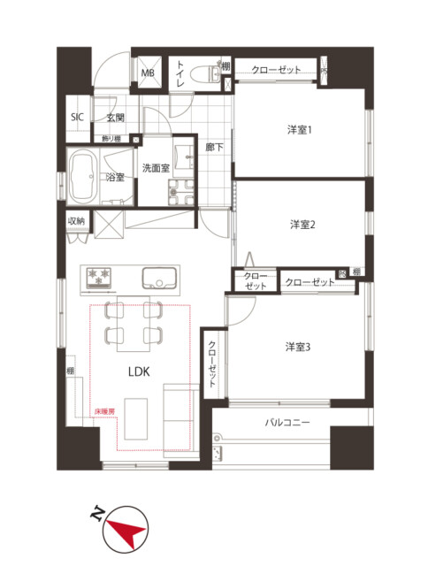 ダイアパレスシェルトワレ目黒　間取り図