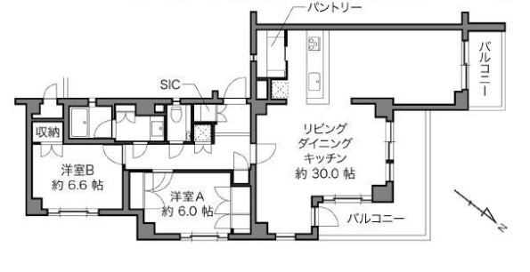 ベルテ参宮橋Ⅱ　間取り図