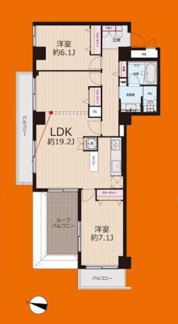 ライオンズマンション広尾第２　間取り図