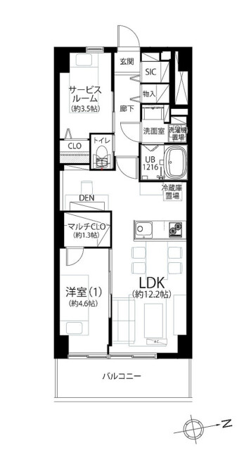 駒場ネオパレス　間取り図