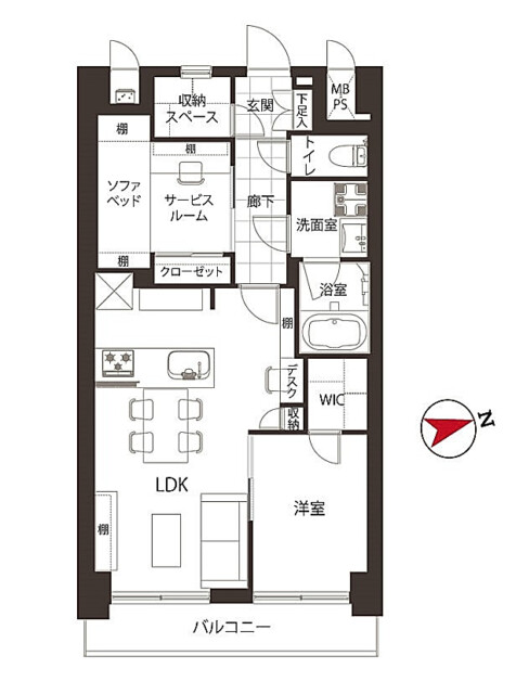 蒲田公園マンション　間取り図