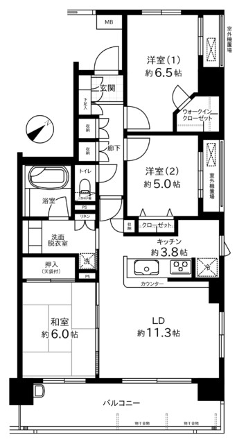 ライフピア豊春　間取り図