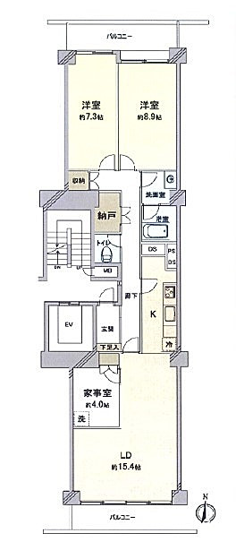 早稲田セントラルハイツ　間取り図