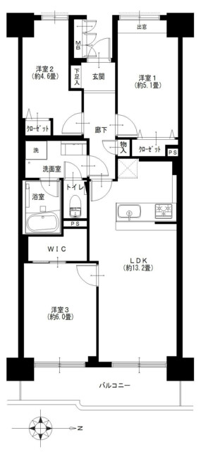 大森海岸パークハウス　間取り図