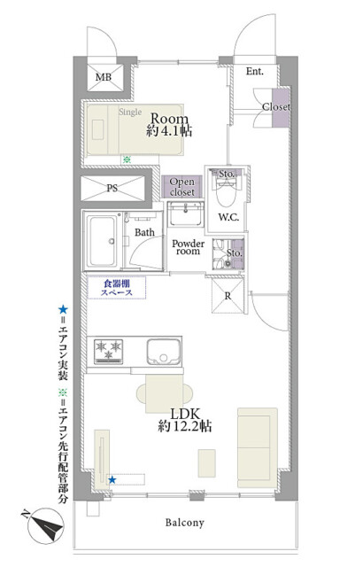 新大橋永谷マンション　間取り図