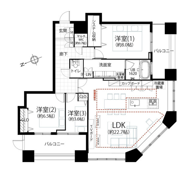 芝浦アイランドケープタワー　間取り図