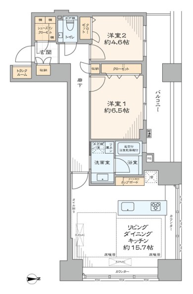 パークタワーグランスカイ　間取り図