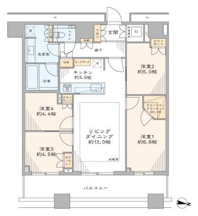 勝どきザ・タワー　間取り図