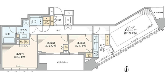 勝どきザ・タワー　間取り図