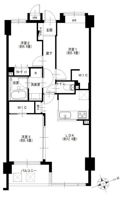 キャニオングランデ碑文谷南　間取り図